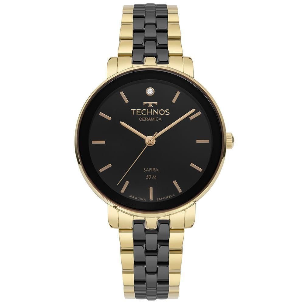 Relógio Technos Feminino Ceramic-saphire Preto - 2035mzl-1p 2035mzl-1p