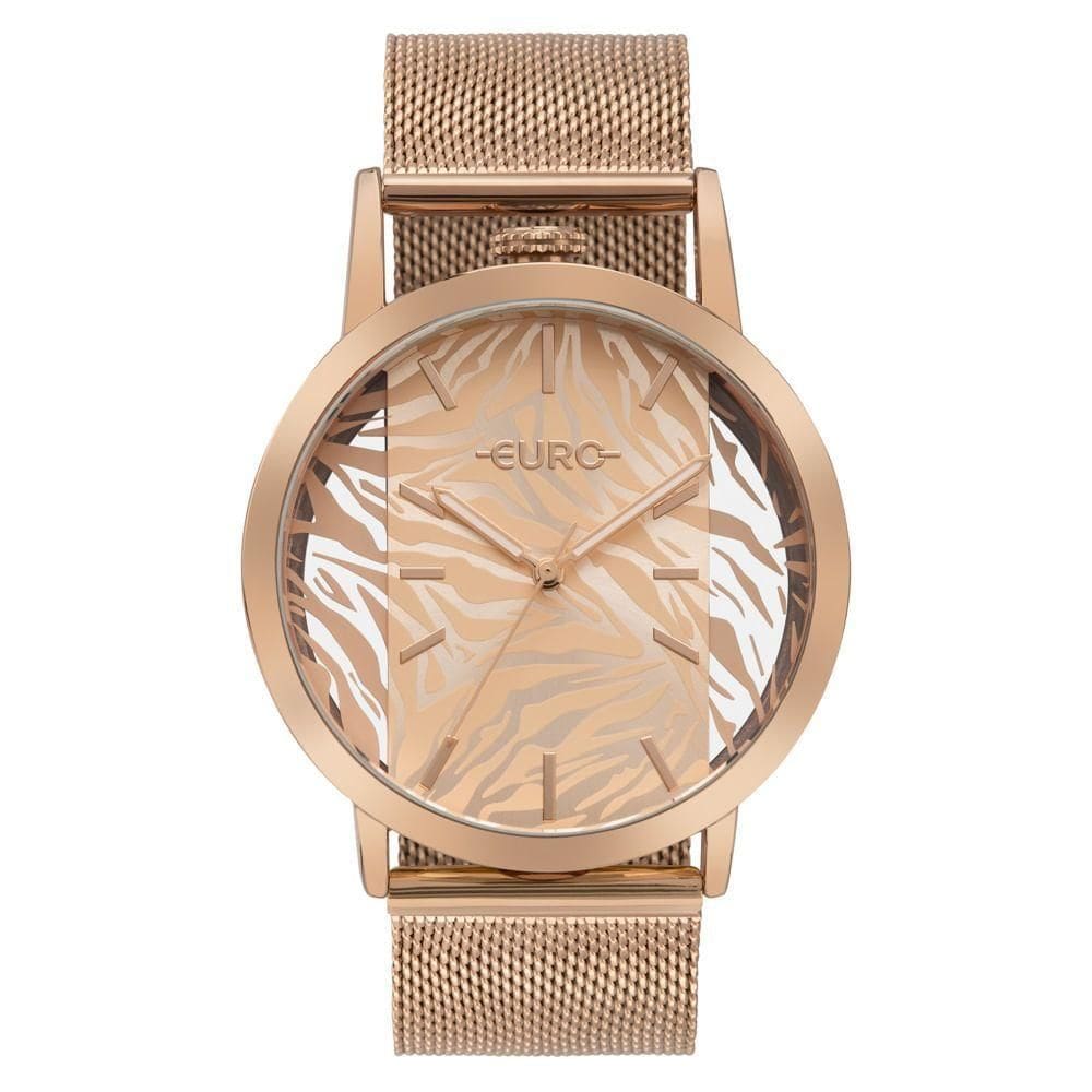 Relógio Euro Feminino Glitz Rosé - Eu2036yuf-4j Eu2036yuf-4j