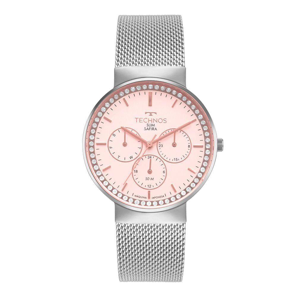 Relógio Technos Feminino Slim Prata - 6p29alv-1j 6p29alv-1j