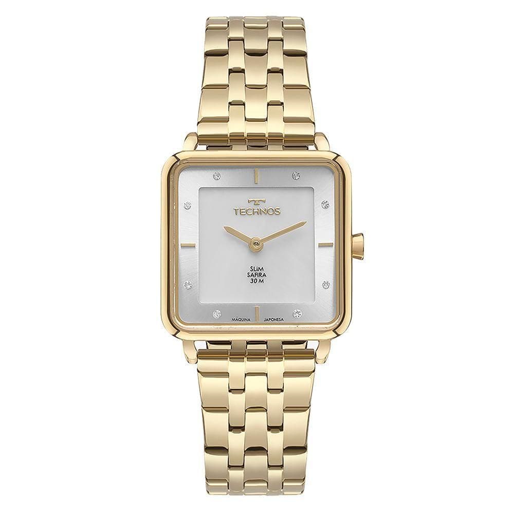 Relógio Technos Feminino Slim Dourado - Gl22am-1k Gl22am-1k