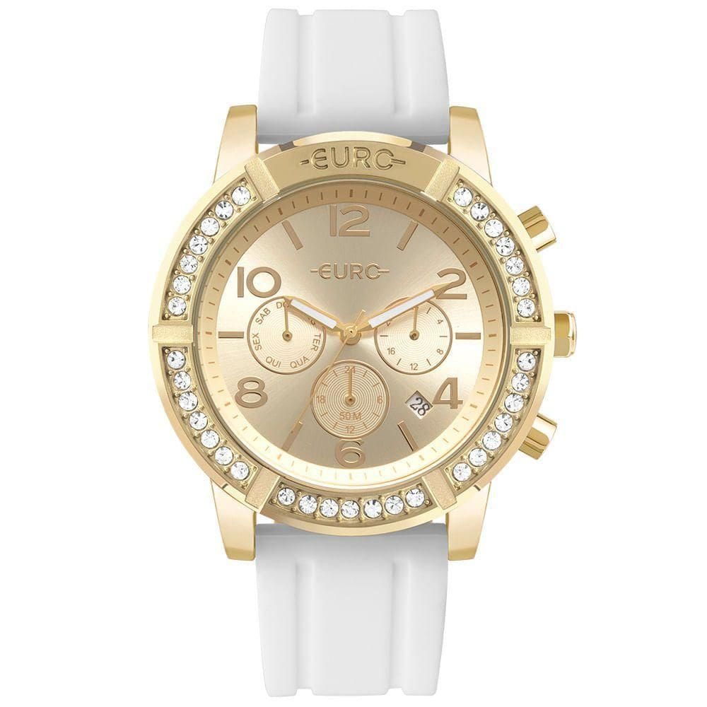 Relógio Euro Feminino Big Case Dourado - Eujp25at-5d Eujp25at-5d
