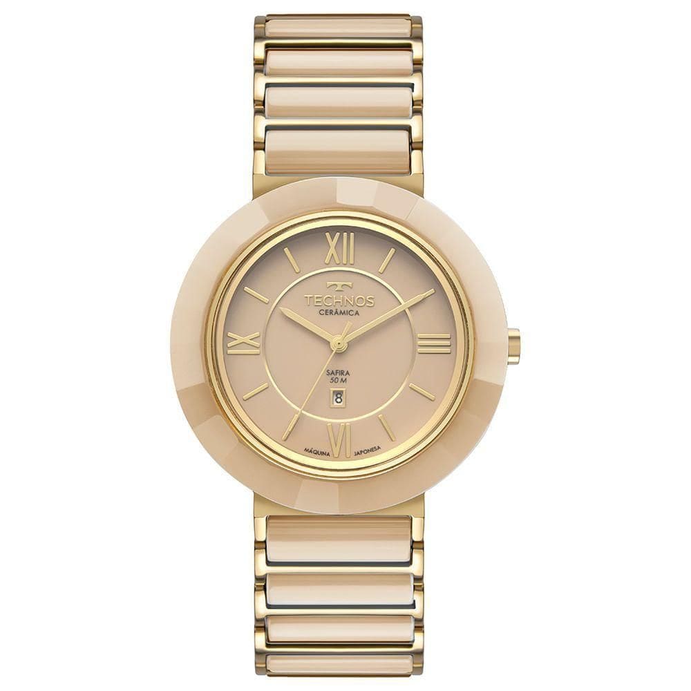 Relógio Technos Feminino Ceramic-saphire Dourado - 2015bv-1x