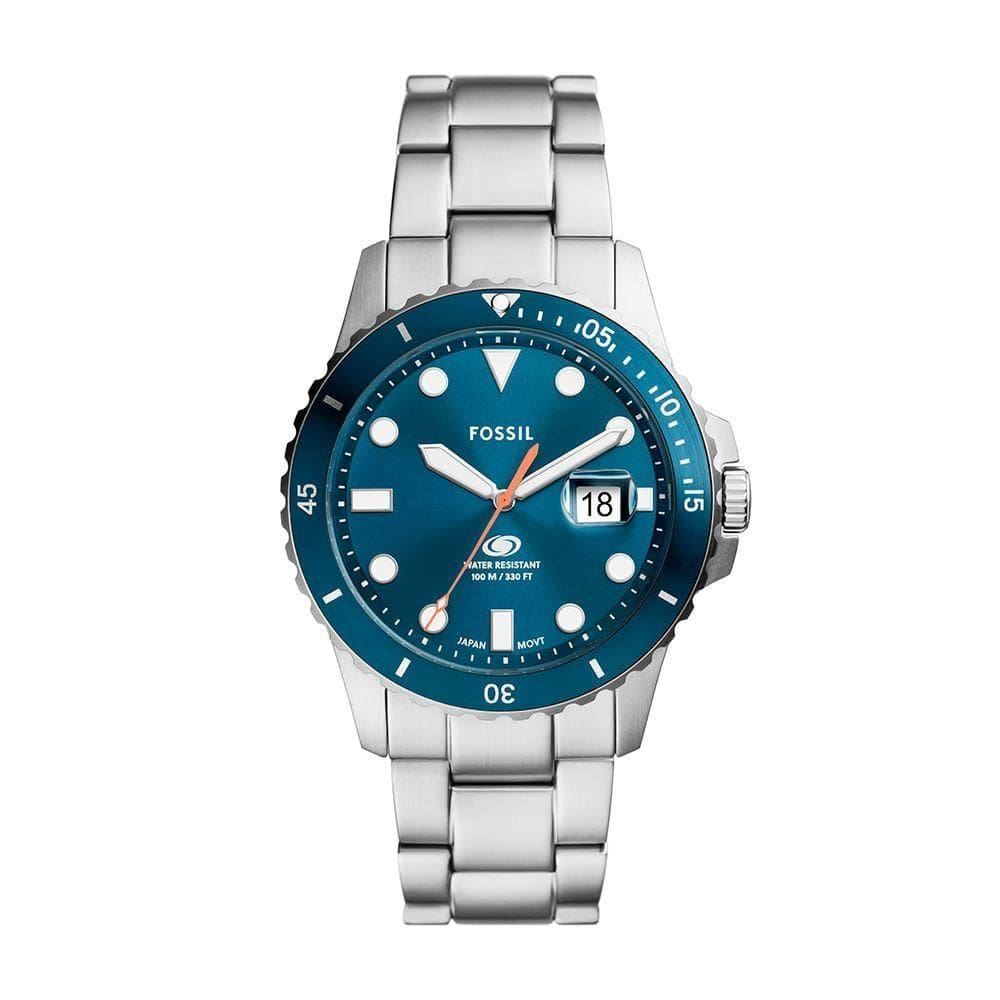Relógio Fossil Masculino Blue Prata - Fs6050-1kn Fs6050-1kn