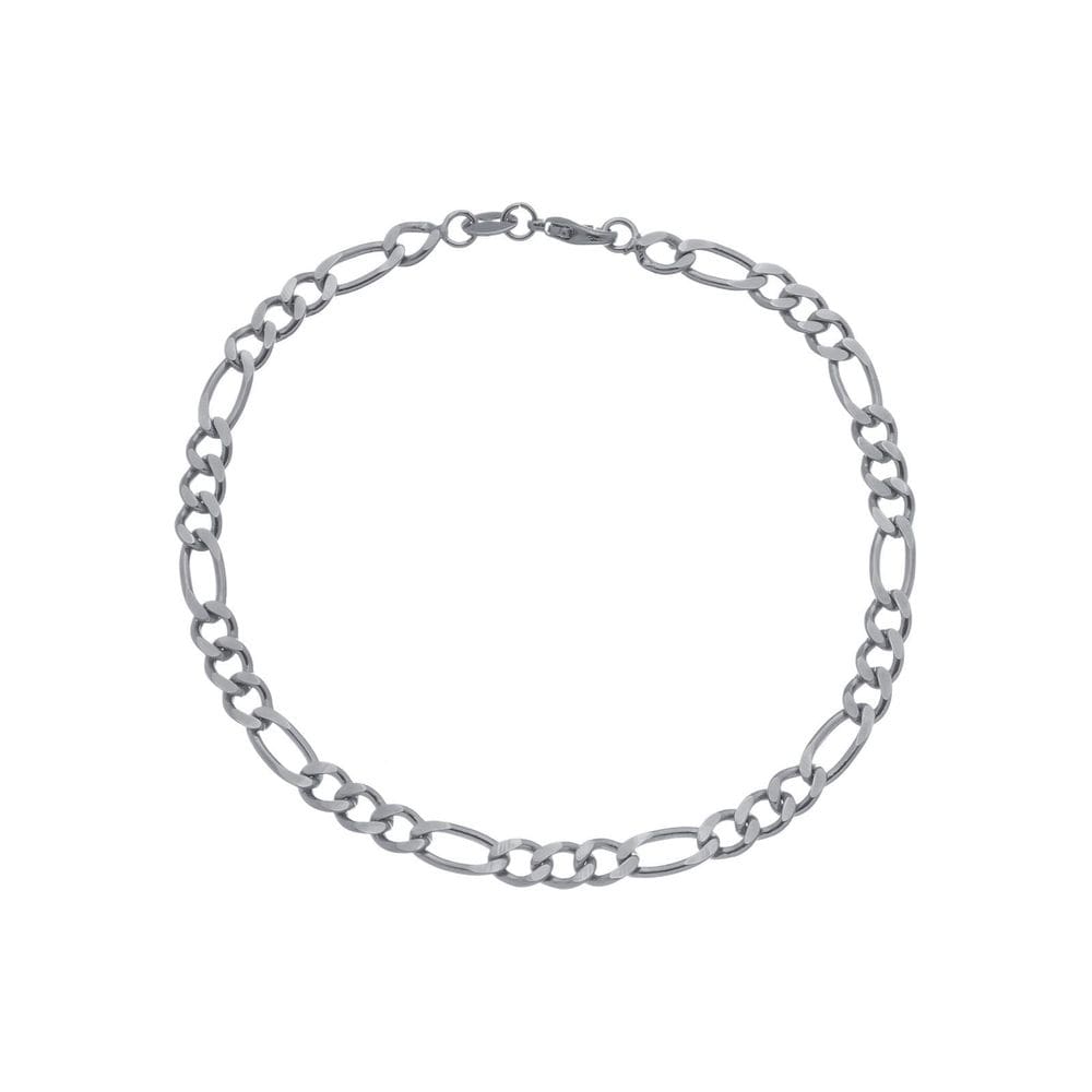 Pulseira Prateada Masculina Elo 3 Por 1 - 5Mm