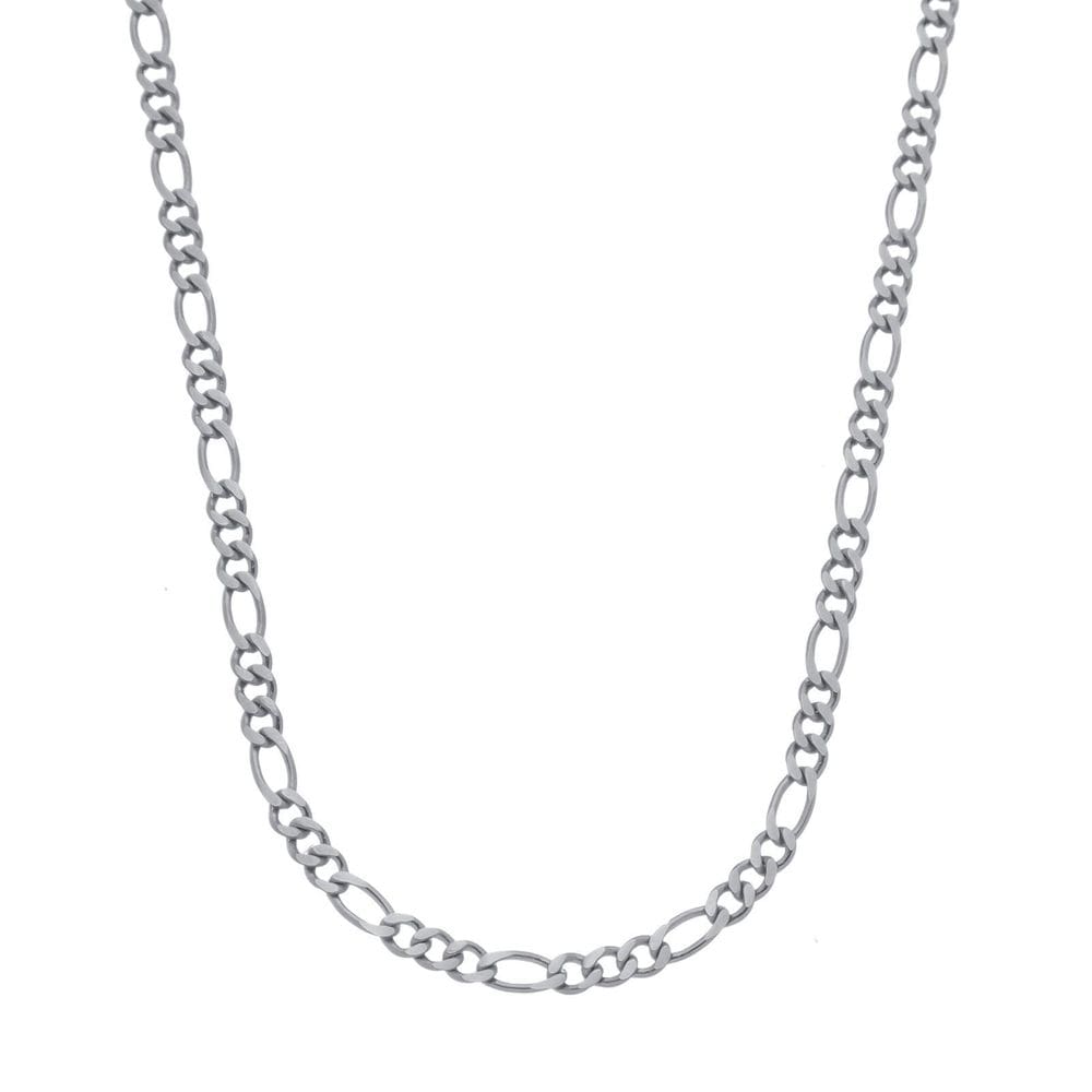 Corrente Prateada Masculina Elo 3 Por 1 - 4Mm