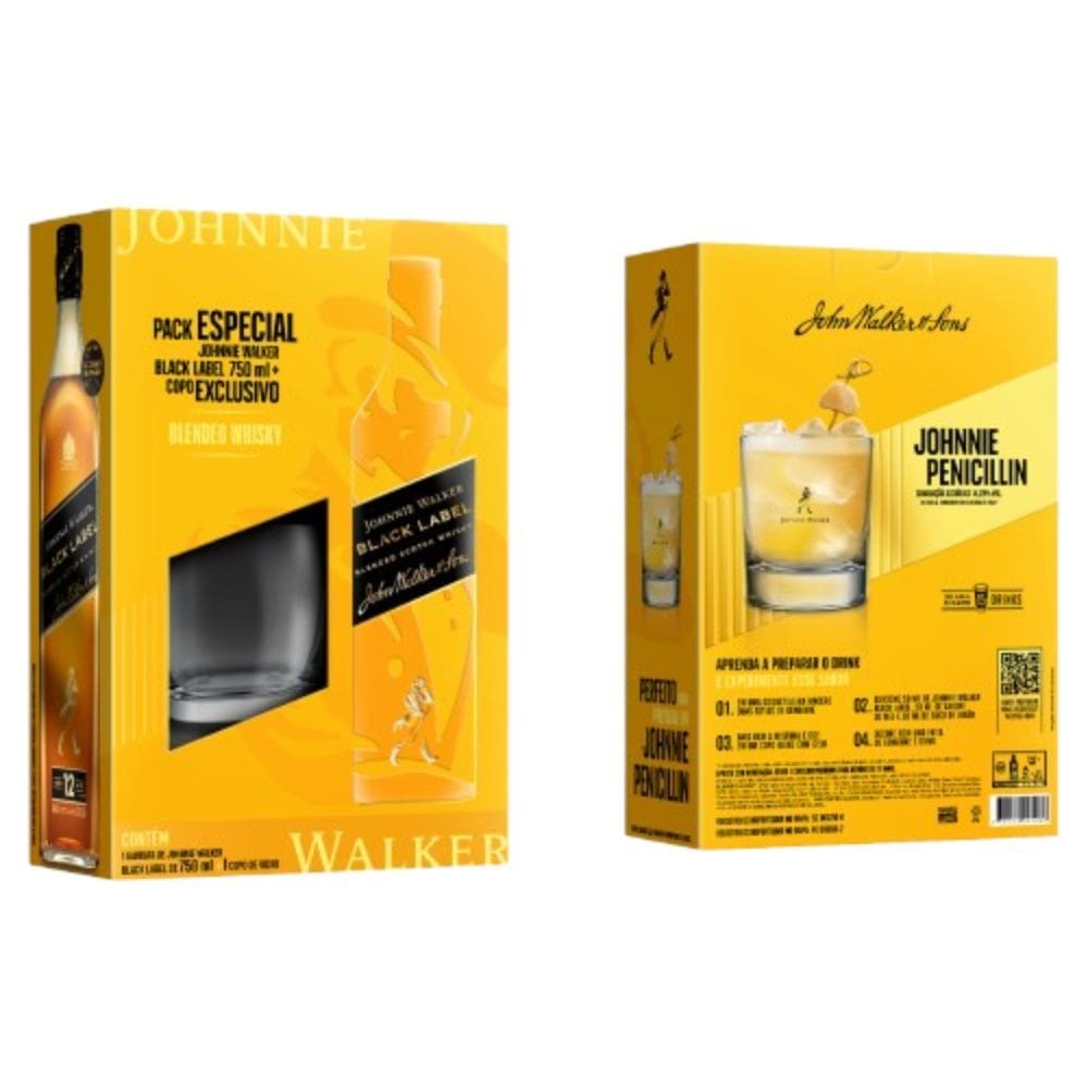 Kit Whisky Johnnie Walker Black Label | Extra