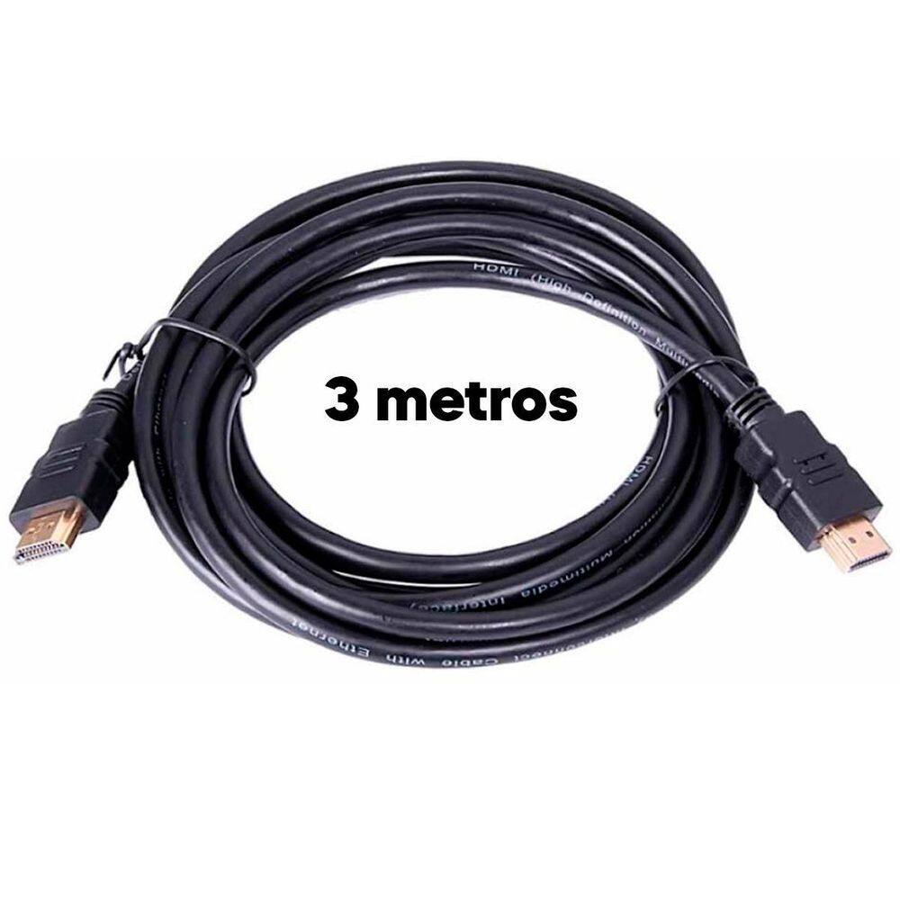Cabo Hdmi 3 Metros 4K Hd Full Hd Para Tv Pc E Monitor