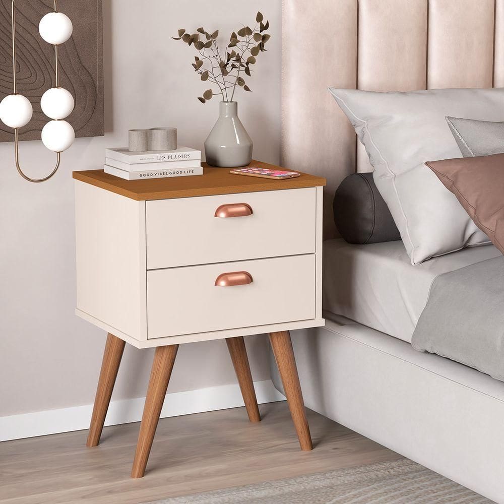 Mesa Cabeceira Quarto Janus Off White Nature