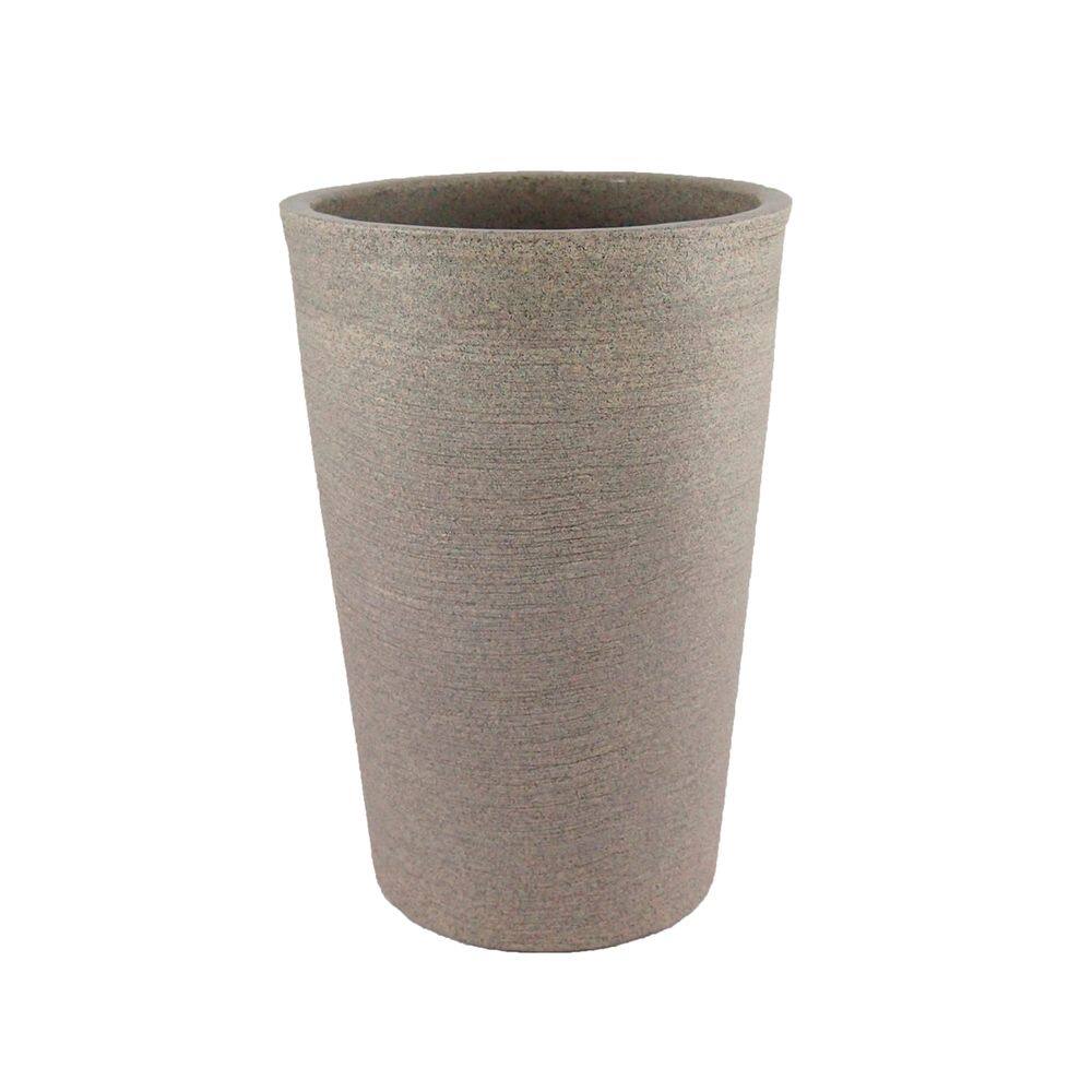 Vaso Plastico Coluna Redonda 33x25x49 Cimento