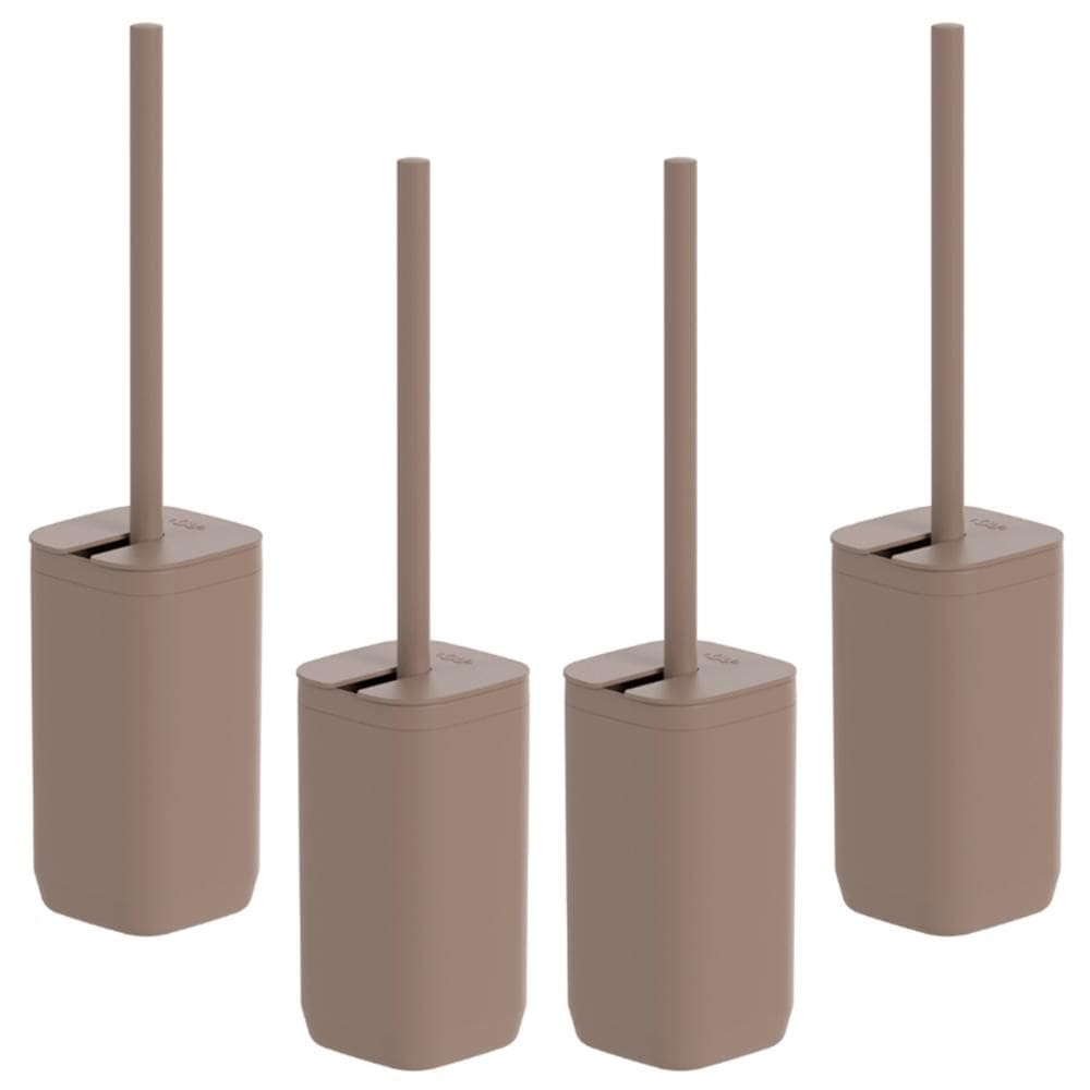 4x Escova de Vaso Sanitario Privada Banheiro OU Marrom