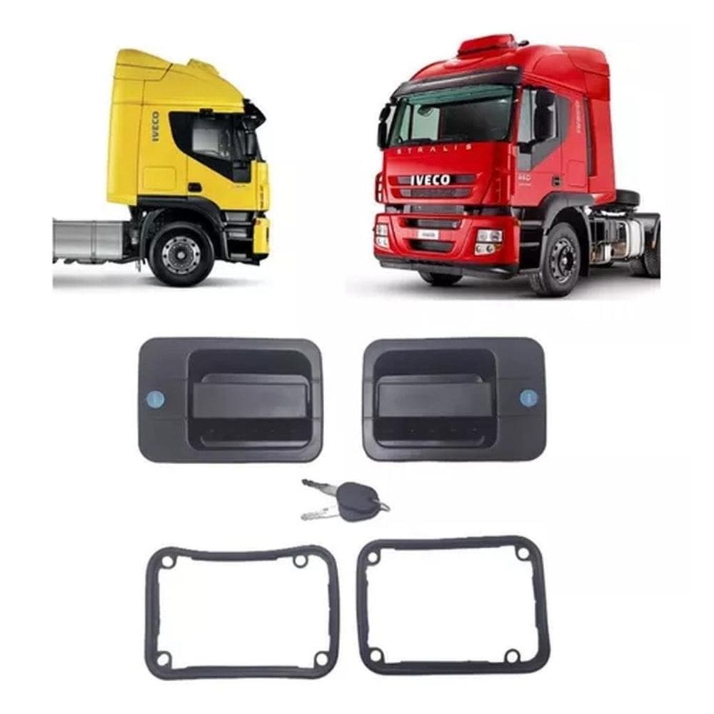 Par Maçaneta Cavallino Eurocargo Stralis Externa Com Chave