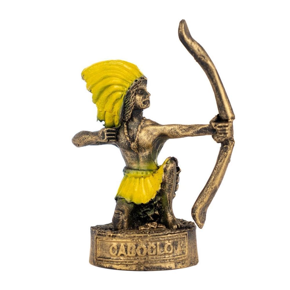 Escultura Caboclo Vintage 8 Cm- Escolha A Cor