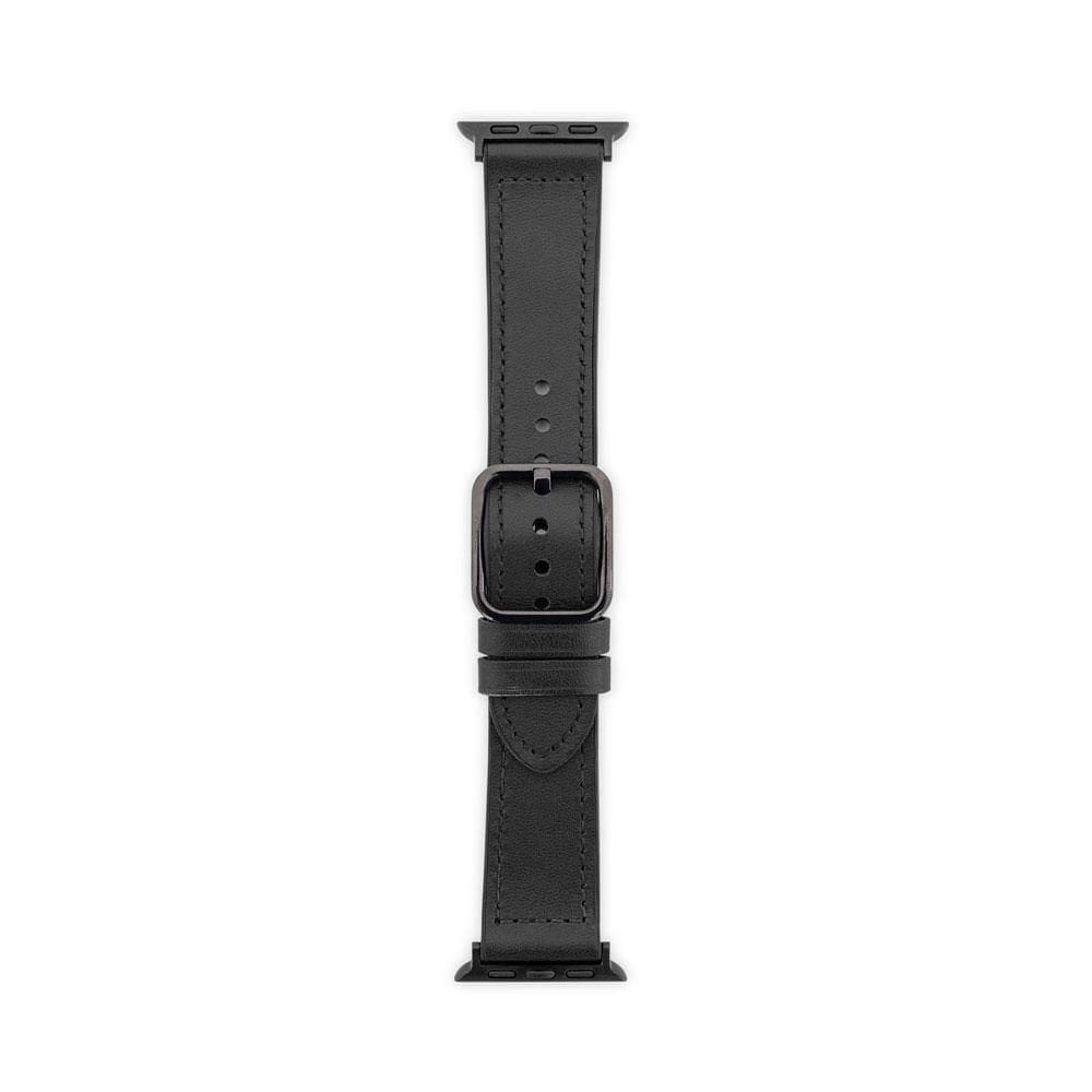 Pulseira Apple Watch 38/40/41 mm, Couro, Preto, Originais iPlace