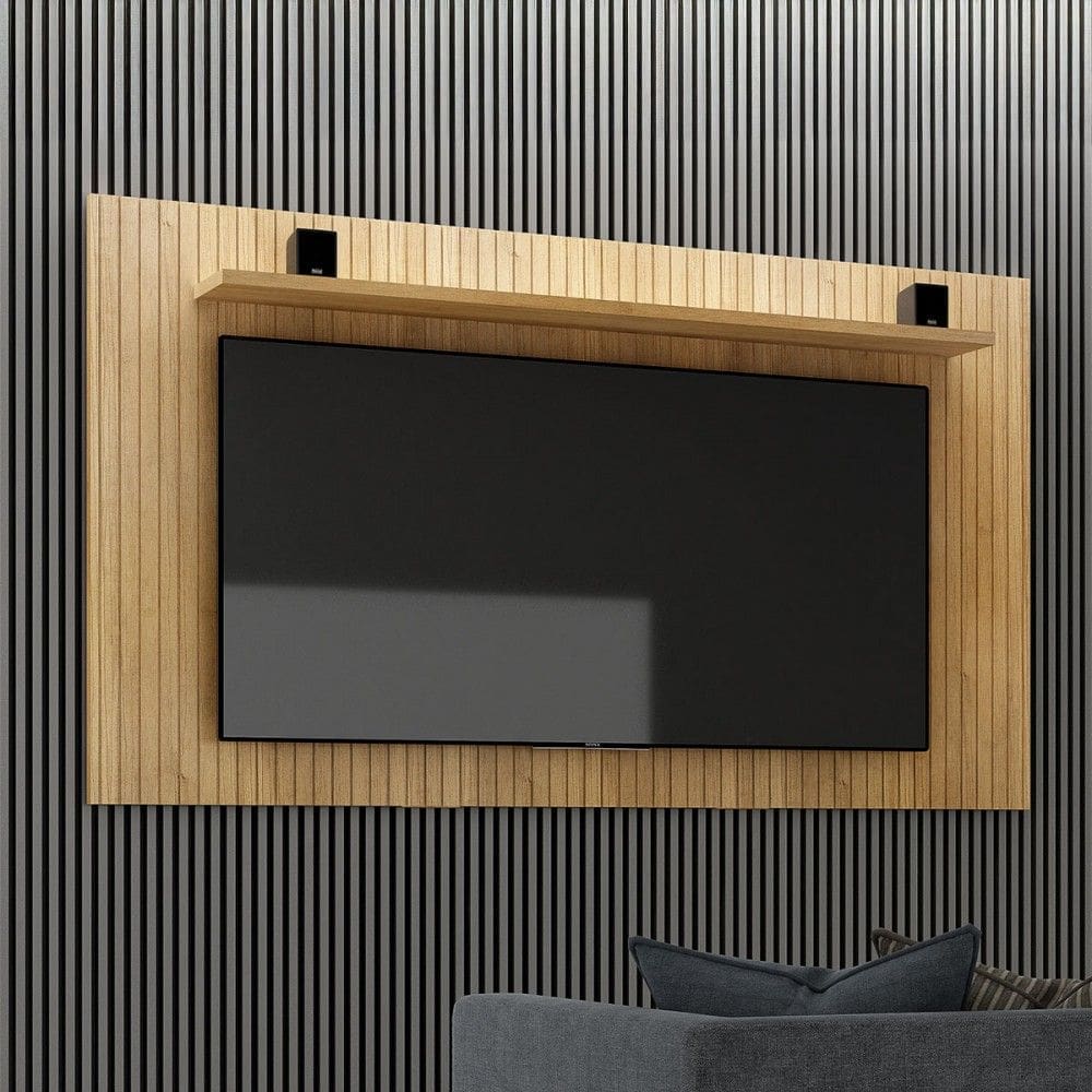 Painel para TV Até 55 Polegadas Tiradentes 1 Prateleira Cinamomo - Valdemoveis
