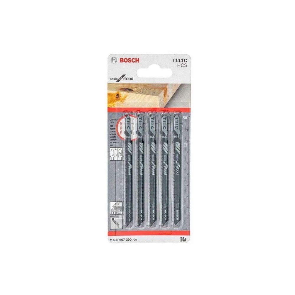 Lâmina De Serra Tico Tico Bosch T111C Basic For Wood 5 Pçs