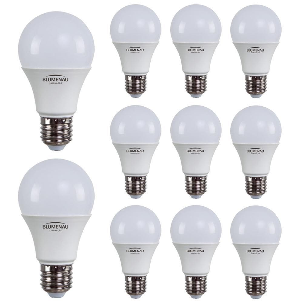Kit 20 Lâmpadas Led Bulbo A60 15W E27 Bivolt 3000K Quente