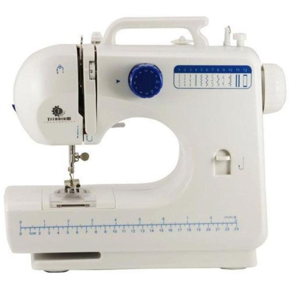 Maquina De Costura Bivolt 12 Pontos Portátil Pedal