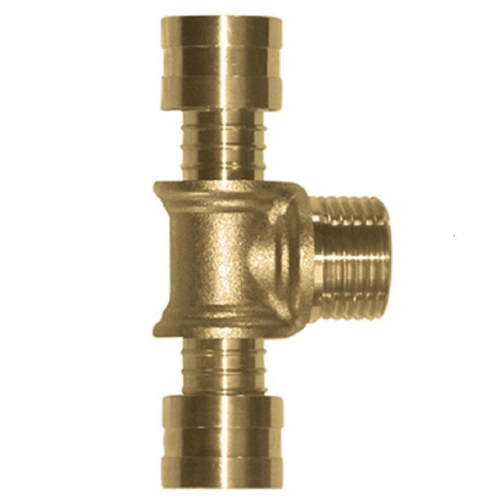 Tê Rosca Central Macho PEX Água 20X3/4X20 Kit c/ 2 - Emmeti