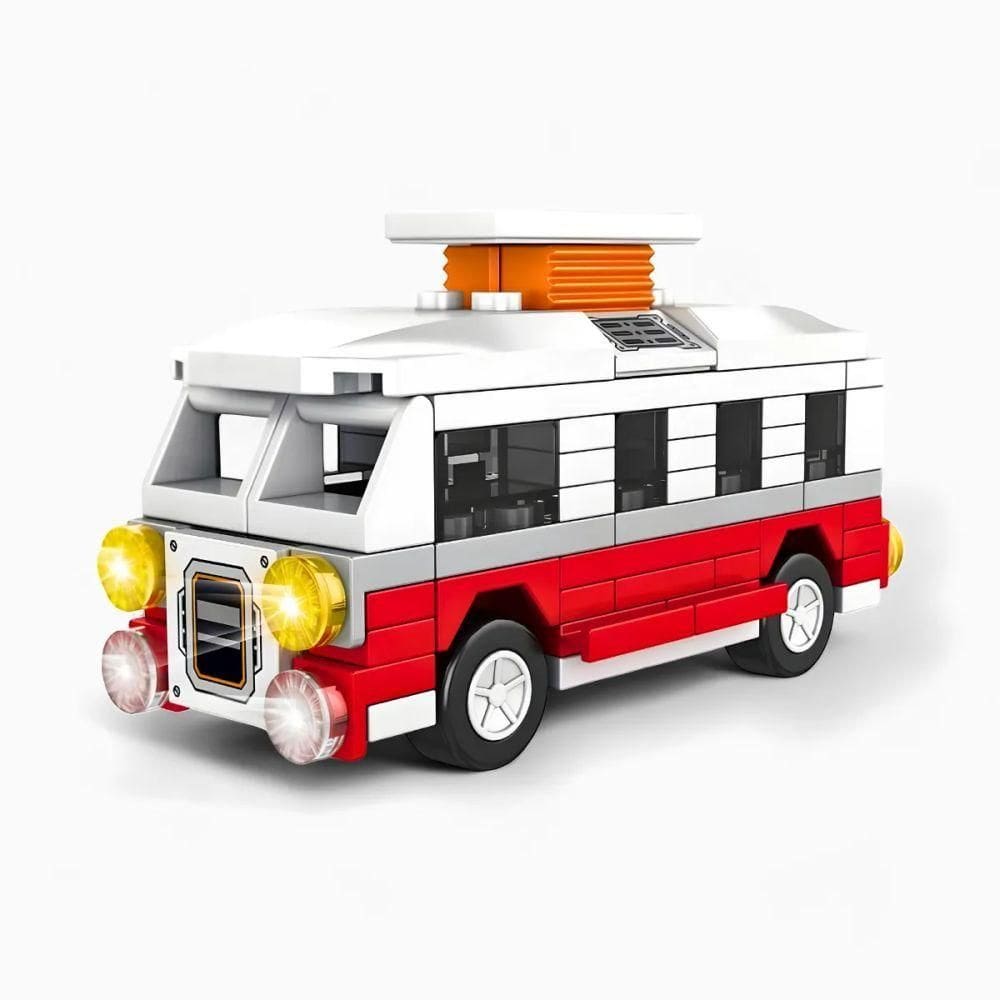 Brinquedo Blocos De Construção Food Truck Com 99 Peças