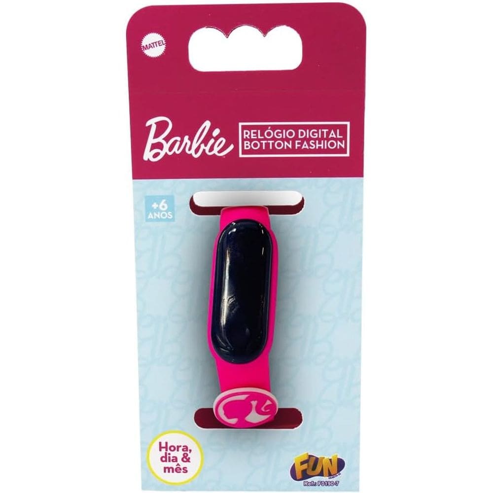 F0190-7 Barbie Relogio Digital Botton Fashion