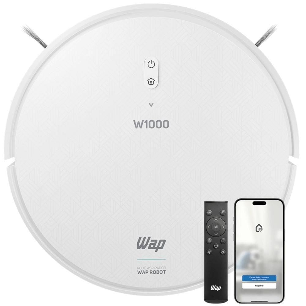 Robô Aspirador água Pó Bateria Wap W1000 App Comando Voz