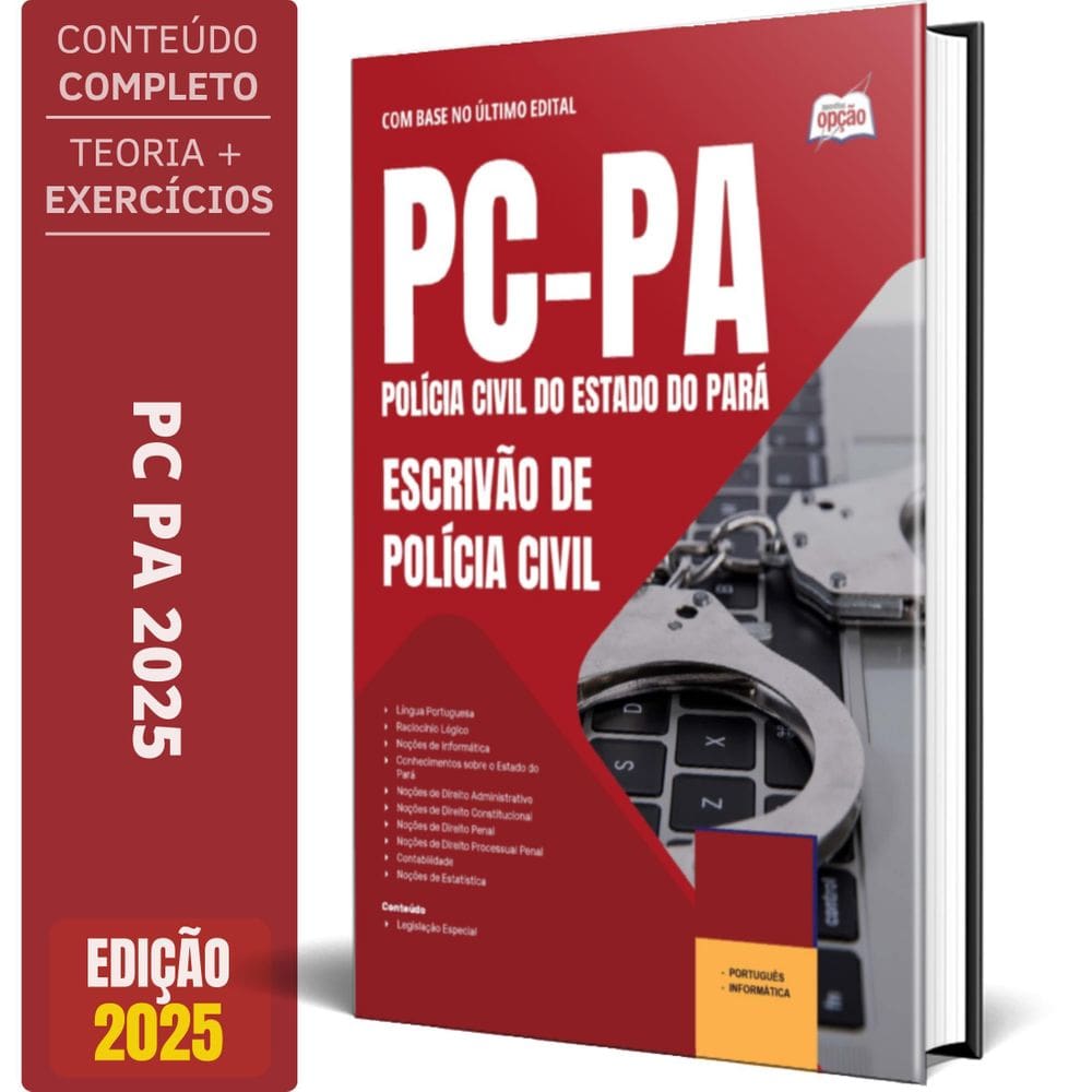 Apostila Pc Pa 2025 - Escrivão De Polícia Civil