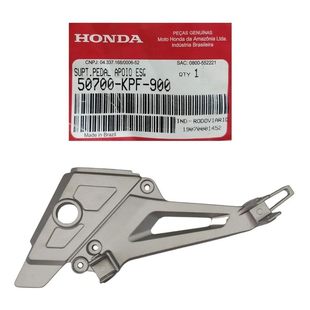Suporte Pedal de Apoio Genuíno Honda CBX 250 Twister 2001-2008