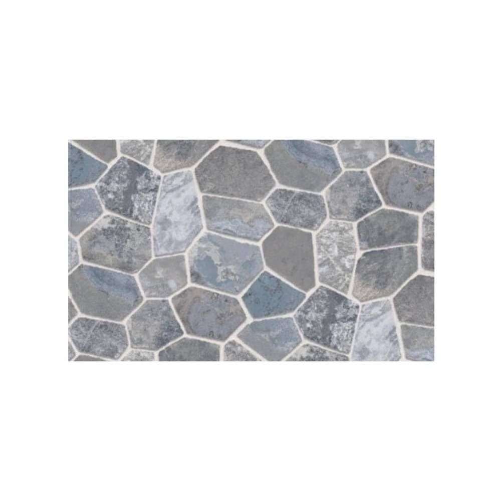 Papel De Parede Adesivado 45cm X 05 Metros Pvc Pedras Cinzas