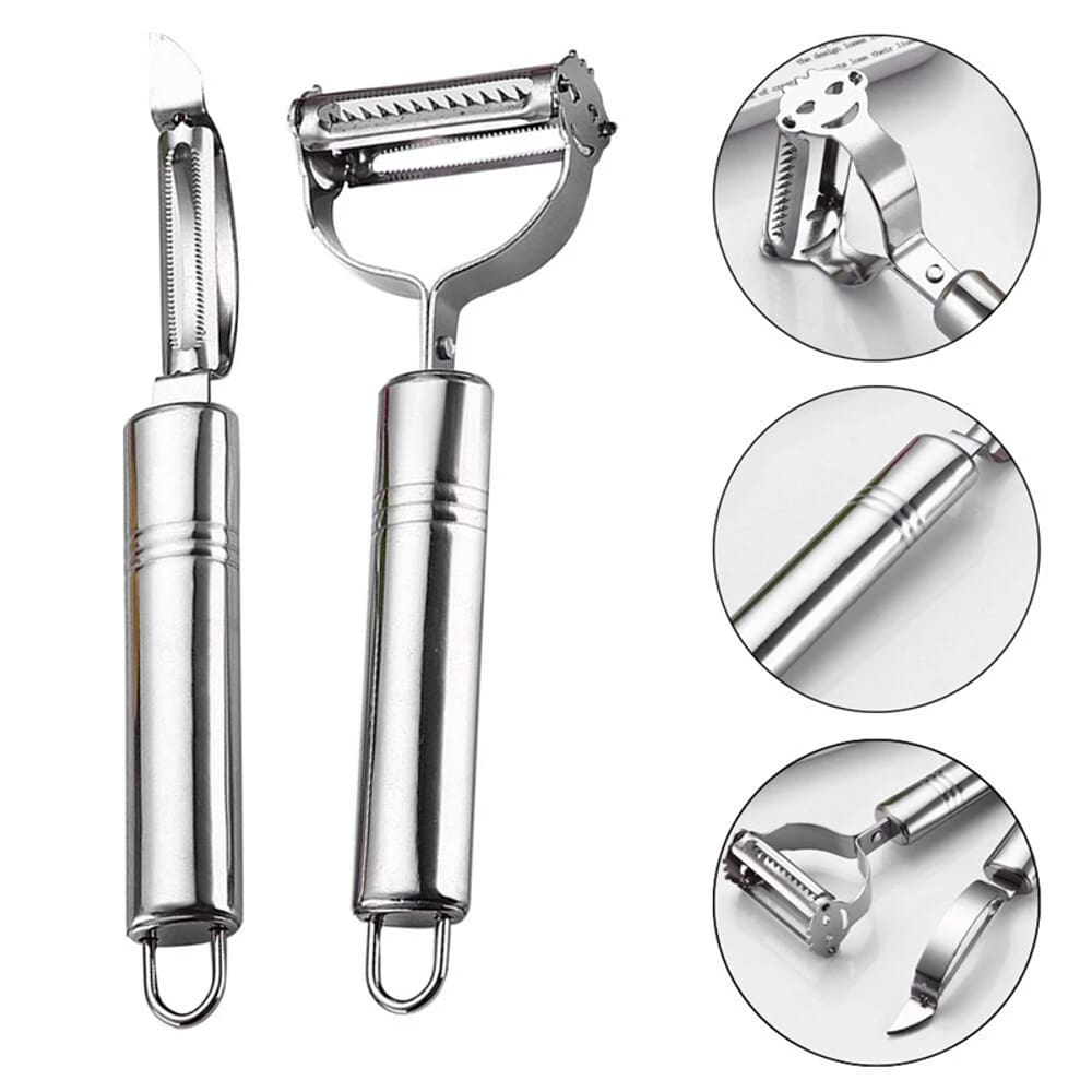 Kit 2 Descascadores Em Aço Inox Para Frutas e Legumes