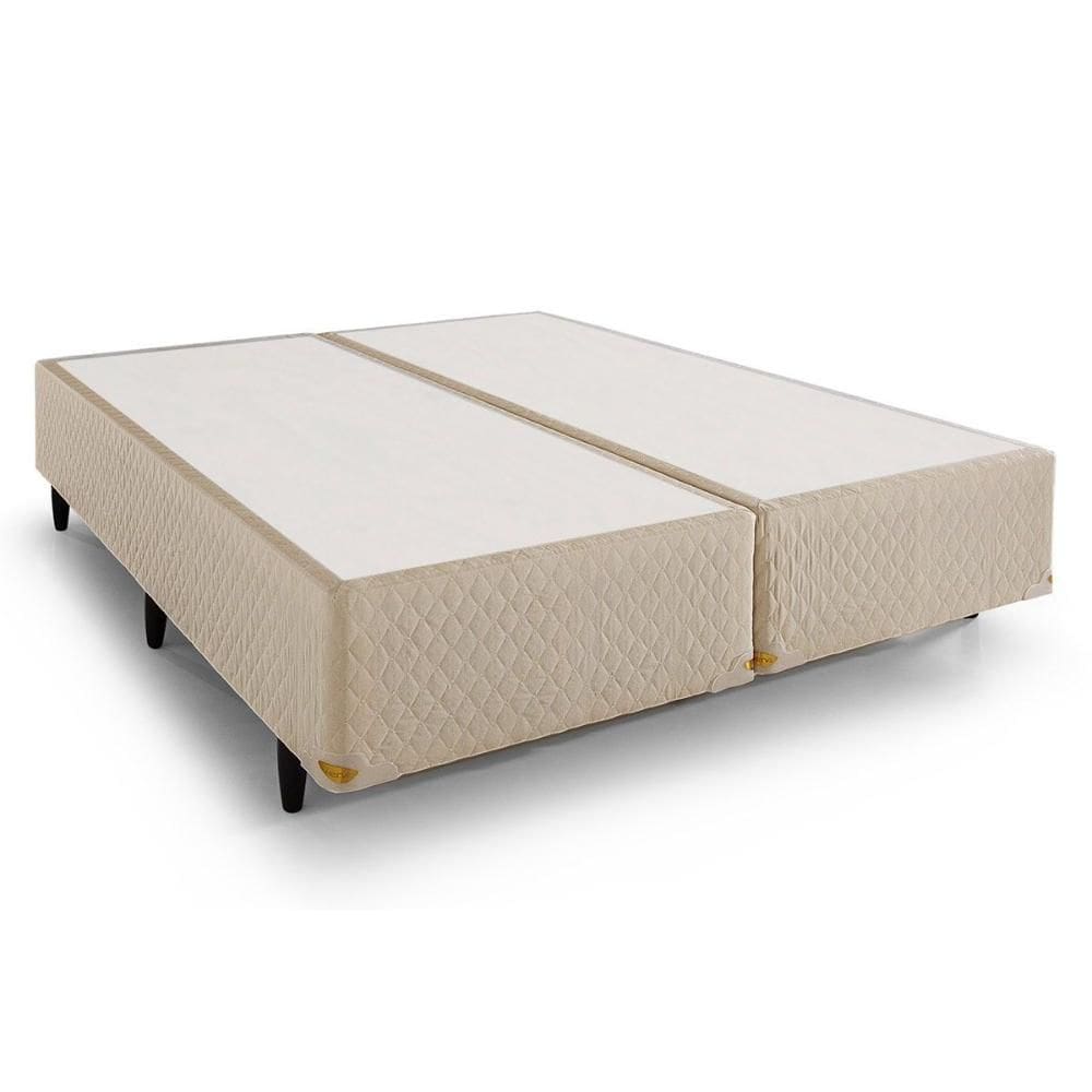 Cama Box Base King Size Triumph Bordado White (193x203x39) - Herval