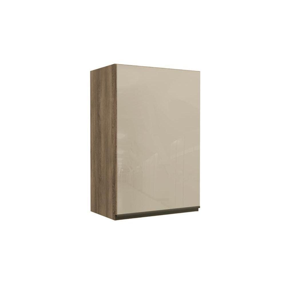 Armário Aéreo p/ Cozinha Maxxi G763 c/ 1 Porta de Vidro 60cm Nogal - Kappesberg