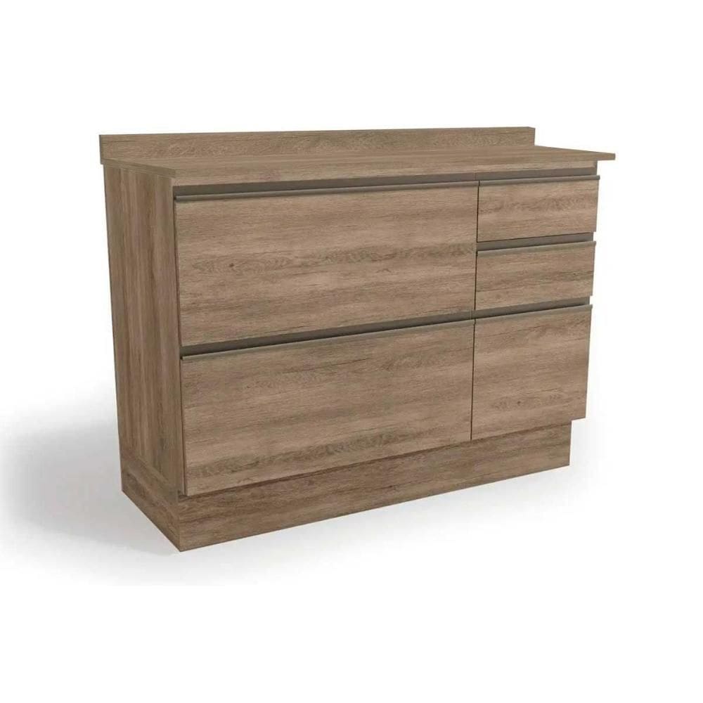 Balcão de Cozinha c/ Tampo Maxxi G746 c/ 1 Porta e 4 Gavetas 120cm Nogal/Nogal - Kappesberg