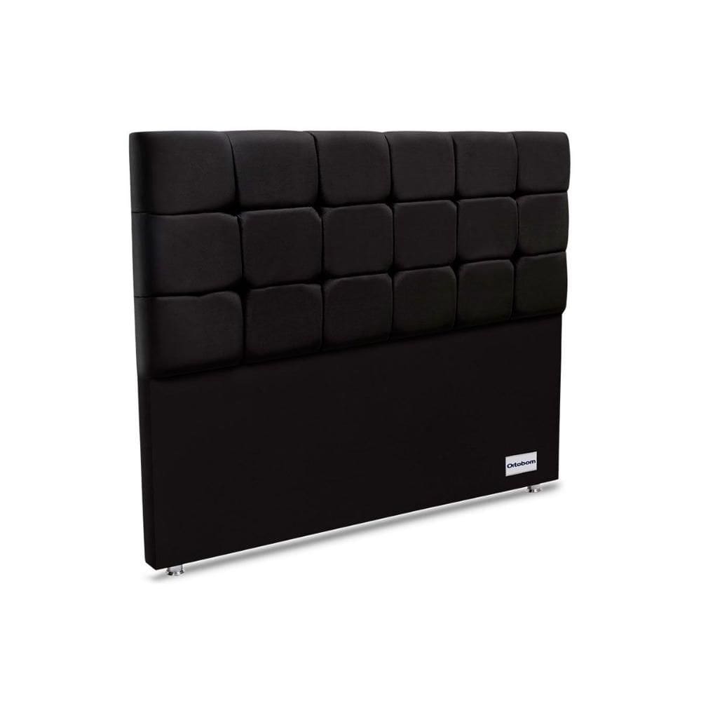 Cabeceira Cama Box Estofada Piave Veluto Queen - Suede Preto - Ortobom