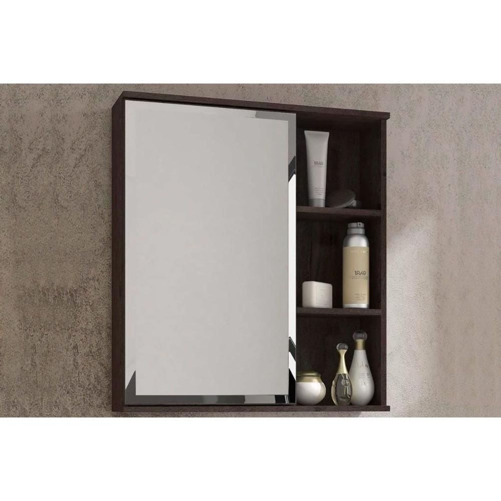 Espelheira de Banheiro Treviso Parede 56X63 Cafe - MGM