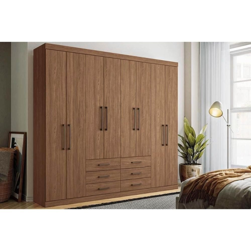 Guarda Roupa Casal 8 Portas e 6 Gavetas 8.6 Master Jatobá - Santos Andirá