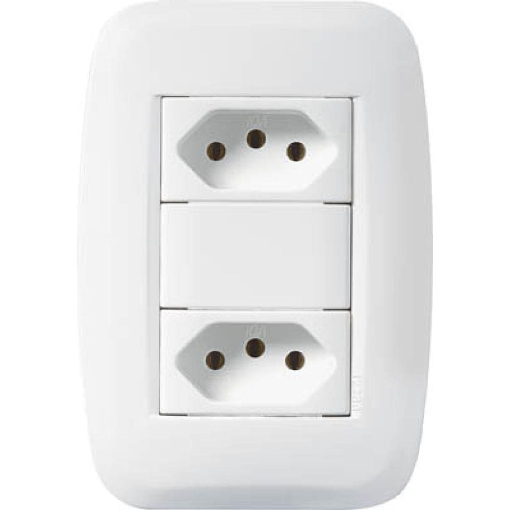 Conjunto Tomada Dupla 20A 250V Pezzi Classica 50000