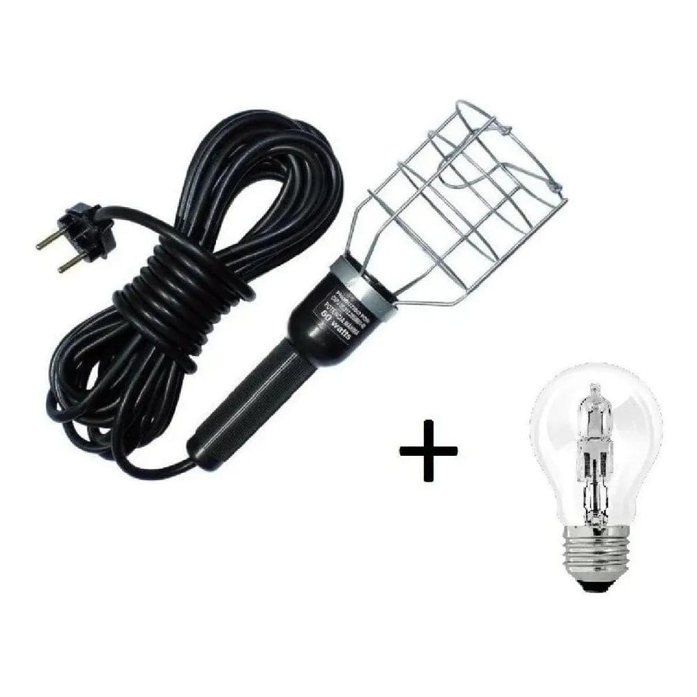 Extensão Mecânico Pendente Arame Plug 5M + Lâmpada - 220V