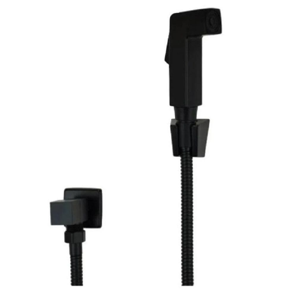 Ducha Completa Quadrado Preto Fosco Black Matte