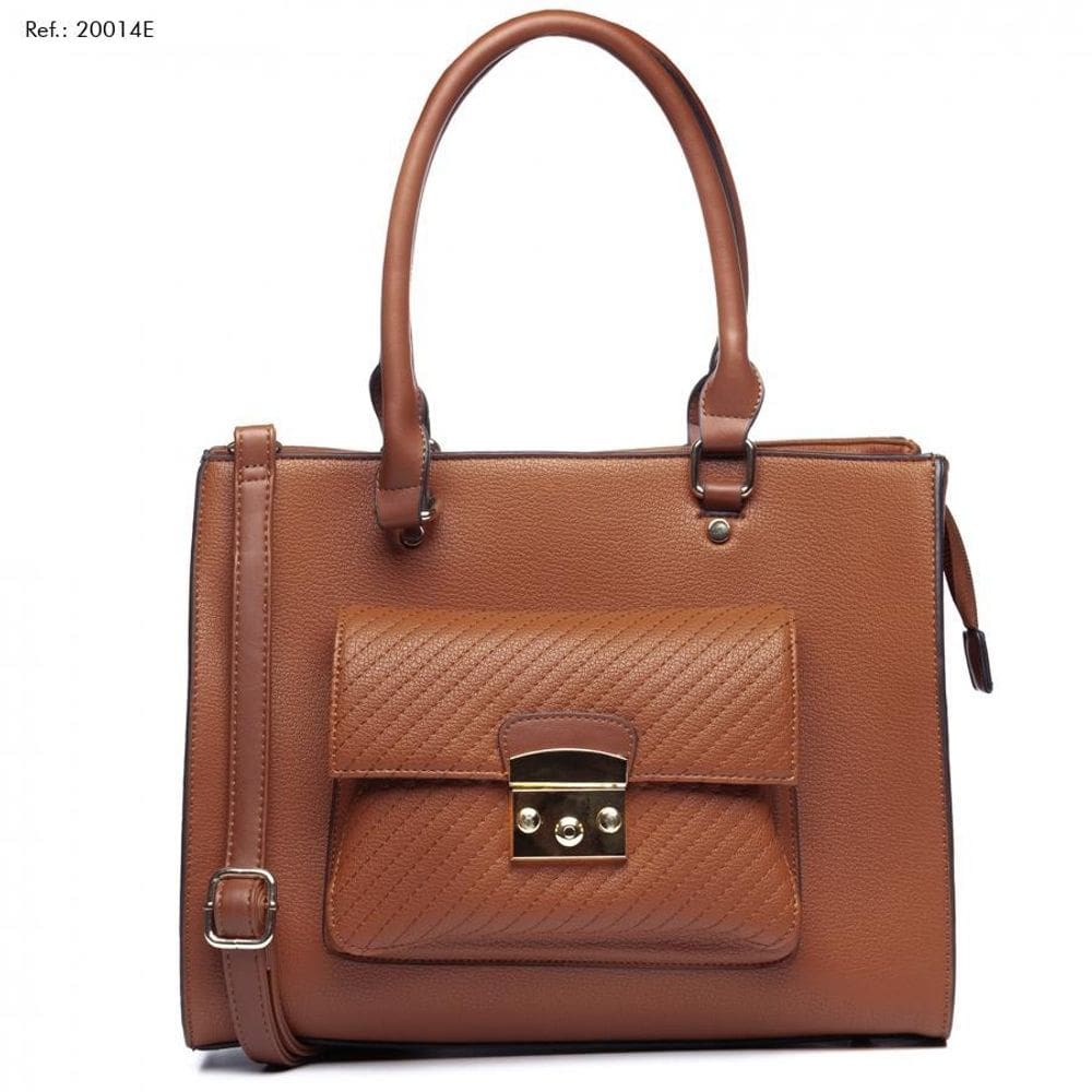 Bolsa Grande Feminina Napa Caramelo