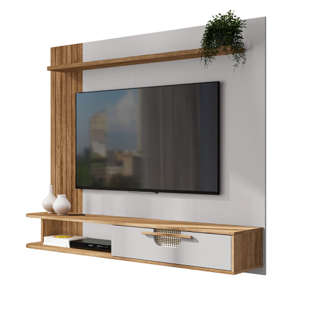 Painel Jeri Cinamomo/Off White - Bechara Móveis