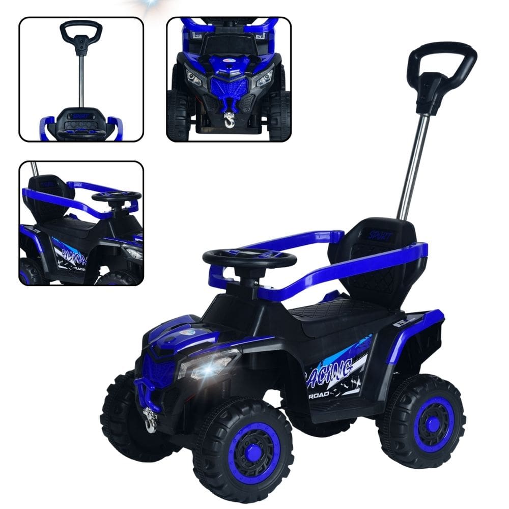 Carrinho Infantil Quadriciclo Empurrador com luzes até 30Kg Aventura