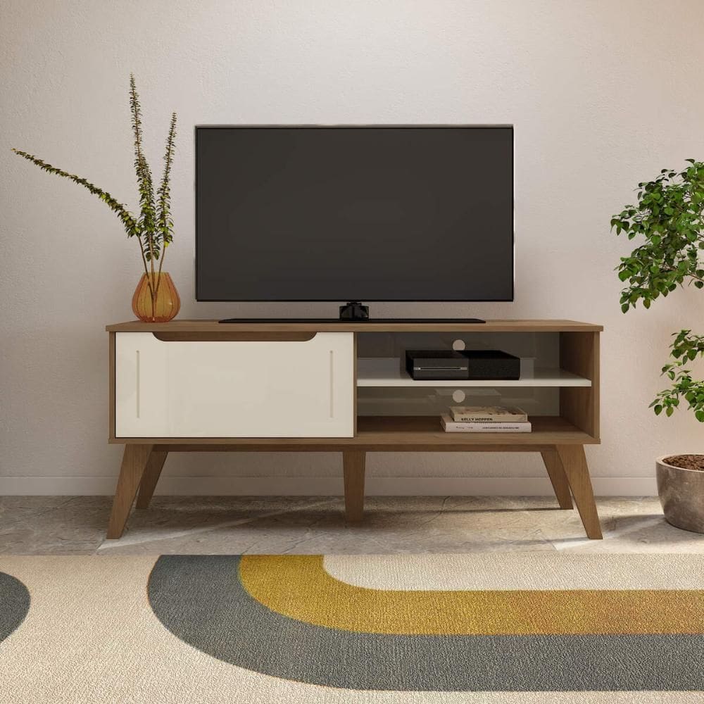 Rack para TV até 60 Polegadas 134cm com Pés Retrô 1 Porta Multimóveis CR45323