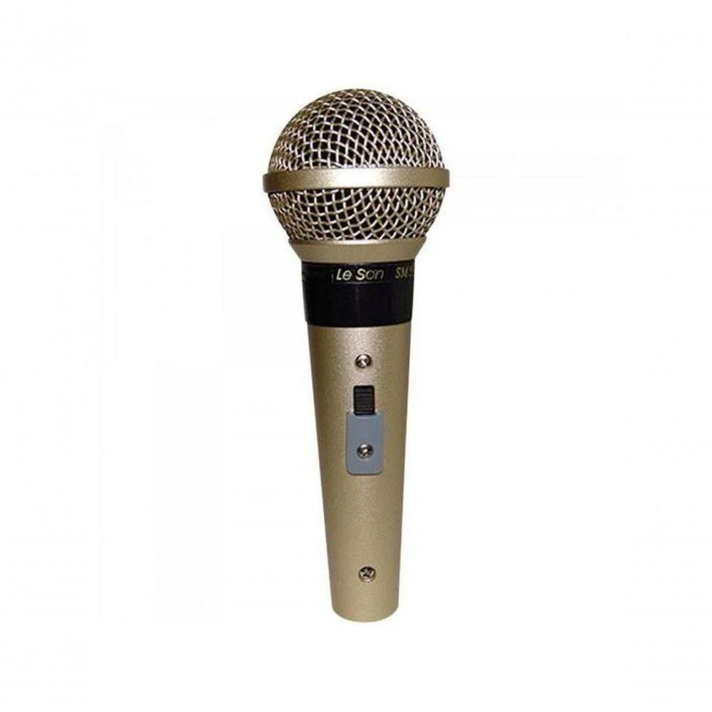 Microfone Profissional Leson Sm-58 P4 Cardióide Com Fio