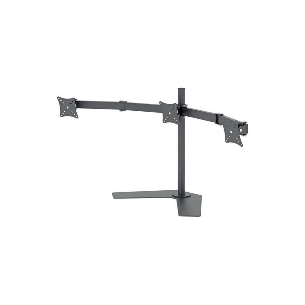 Suporte De Mesa Articulado Multivisao Com Inclinacao Para Tres Monitores De 10 A 24