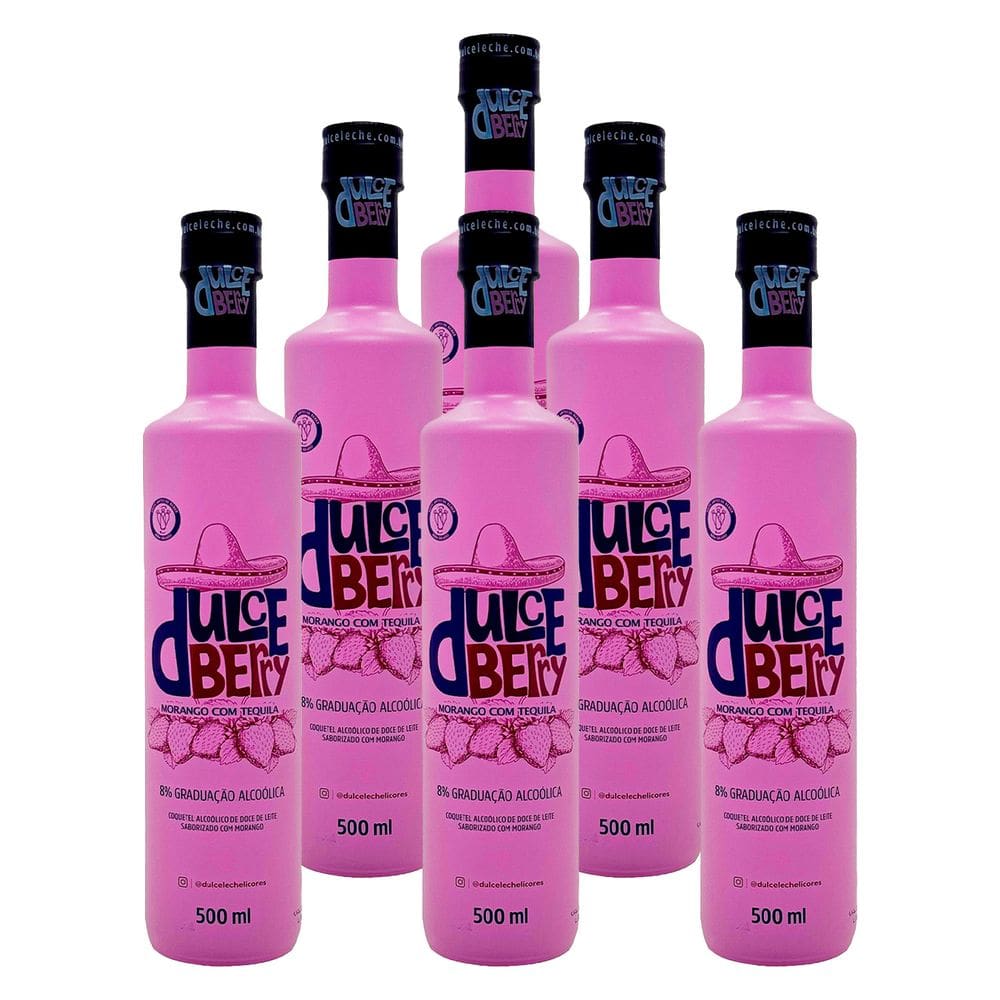 Licor de Morango com Tequila Drikke Dulce Berry 500ml 6un