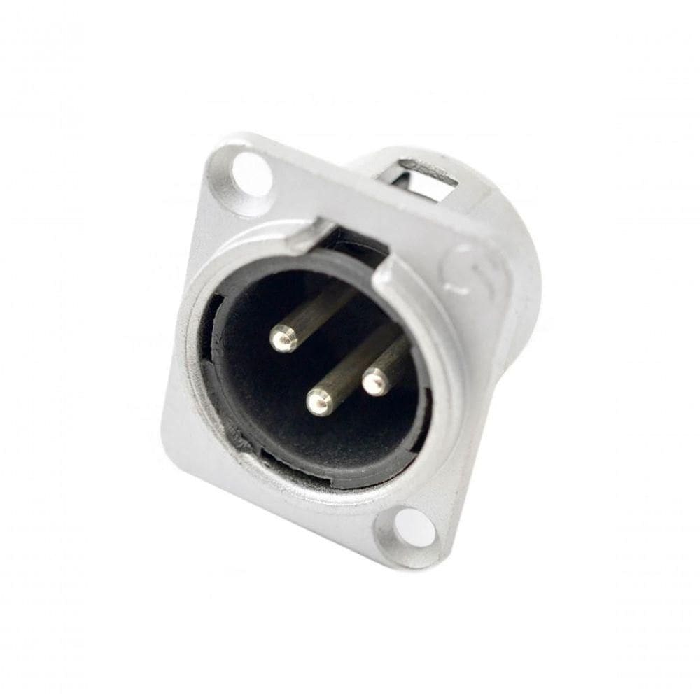 Plug Xlr Santo Angelo Canon Painel Macho Niquel