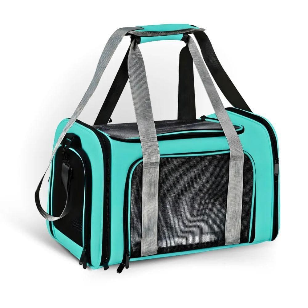 Bolsa De Viagem Verde Para Transporte Pet Alças Ajustáveis