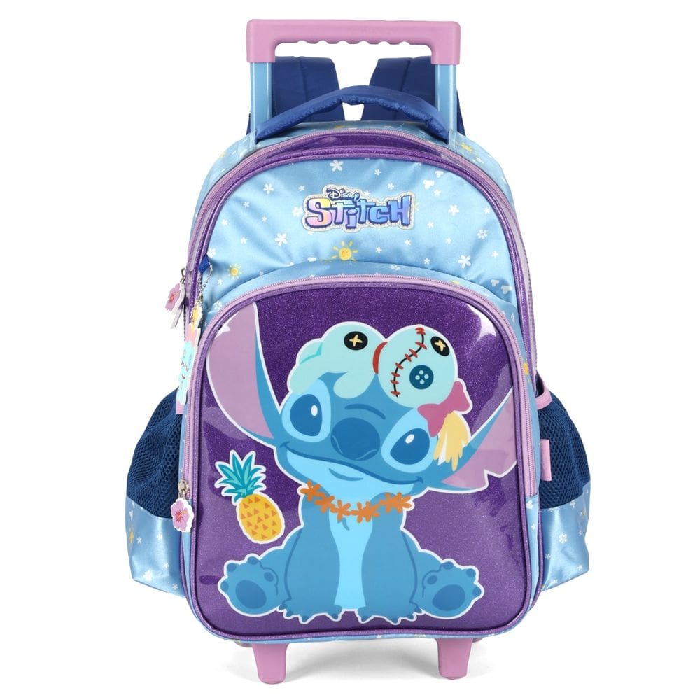 Mochila Rodas Stitch Disney Escolar 16" Infantil Meninas