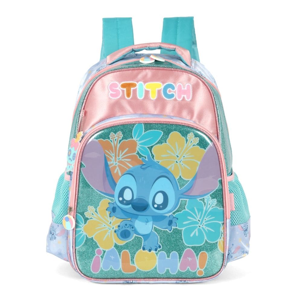 Mochila Costas Escolar Stitch Disney 16" Infantil Meninas