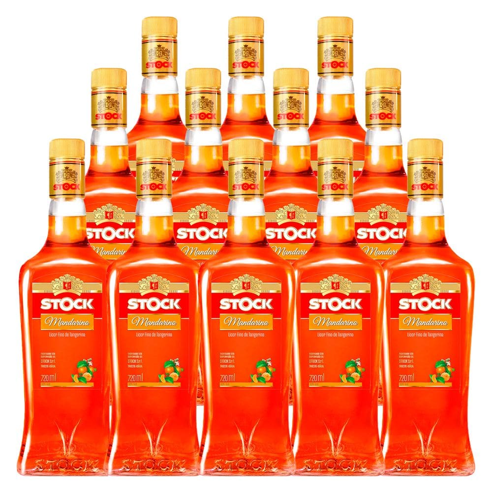 Licor Fino de Tangerina Stock Mandarino 720ml 12 Unidades